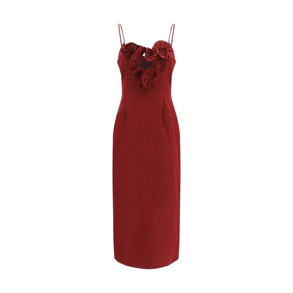 Magda Butrym Bordeaux Cotton Cocktail Women's Dress
